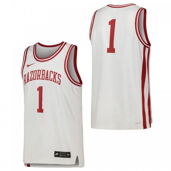#1 Arkansas Razorbacks Nike Replica Basketball Jer...