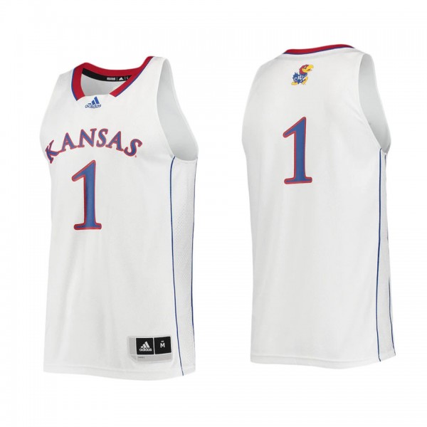 #1 Kansas Jayhawks adidas Swingman Basketball Jers...