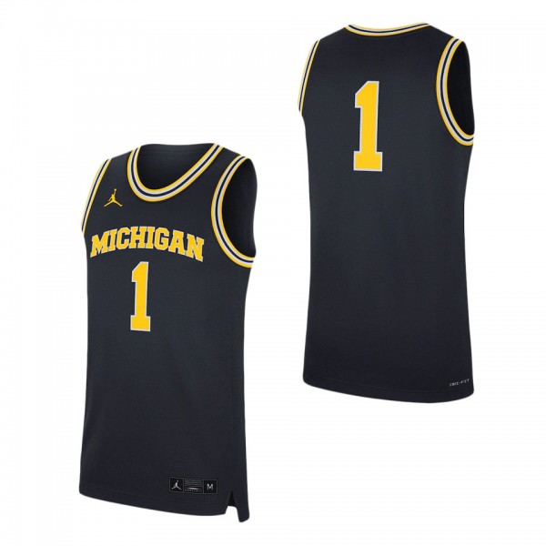 #1 Michigan Wolverines Jordan Brand Replica Jersey...