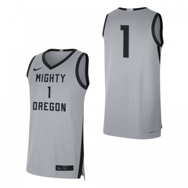 #1 Oregon Ducks Nike Limited Basketball Jersey Gra...