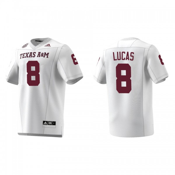 Anthony Lucas Texas A&M Aggies White Premier Strategy Jersey