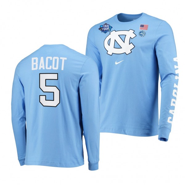 2022 March Madness Final Four North Carolina Tar Heels Armando Bacot Long Sleeve T-Shirt - Blue