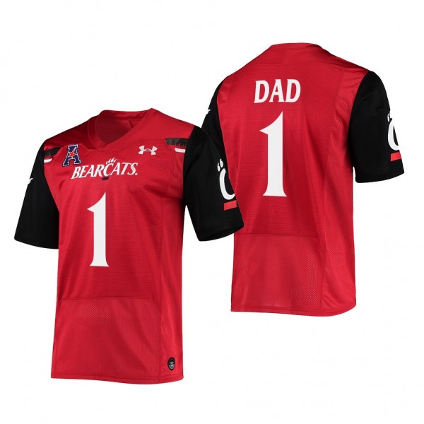 Cincinnati Bearcats Greatest Dad Red Jersey 2022 F...