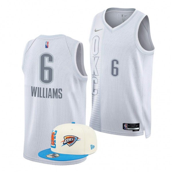 2022 NBA Draft Jaylin Williams Thunder White Jerse...