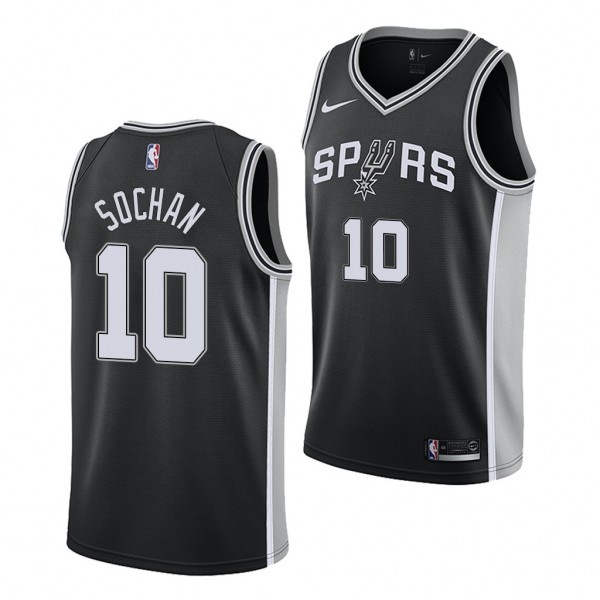2022 NBA Draft Spurs Jeremy Sochan Black Icon Edit...