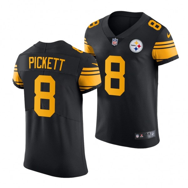 2022 NFL Draft Kenny Pickett Jersey Pittsburgh Steelers Black Vapor Elite