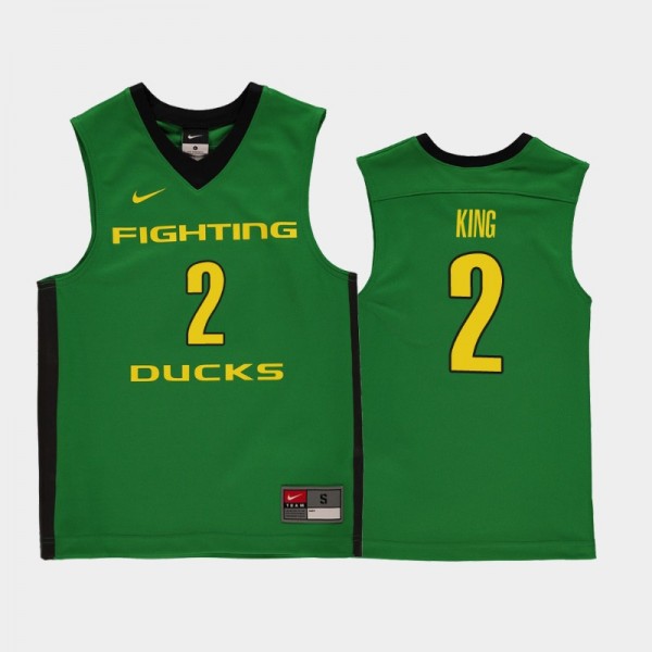 Oregon Ducks Louis King Green Replica College Bask...