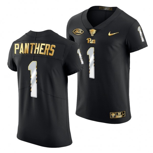 #1 Pitt Panthers Black Golden Edition Jersey 2021-...